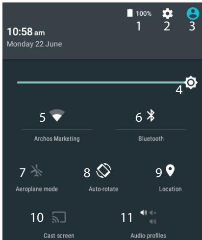 ARCHOS 101D PLATINUM - Die Android™ Benutzeroberfläche - 1