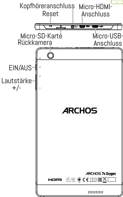 ARCHOS 133 OXYGEN,  70 OXYGEN - Beschreibung des Geräts - 3