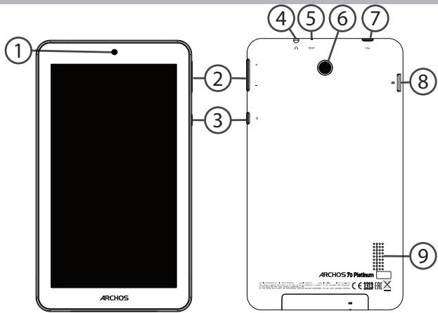 ARCHOS 70 PLATINUM - Opis urządzenia - 1