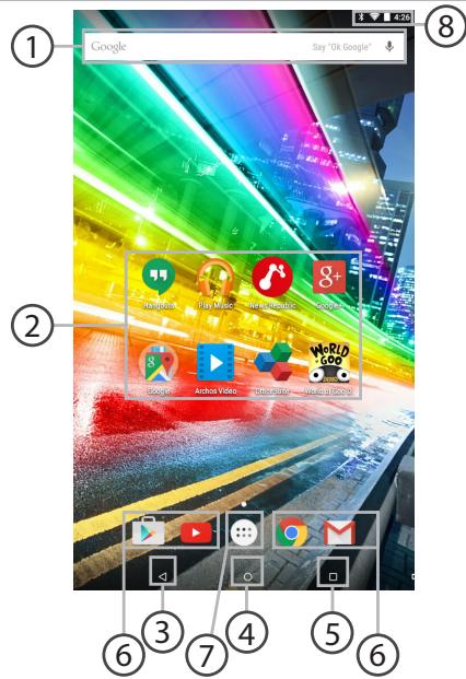 ARCHOS 70 PLATINUM - De Android™-Interface - 1