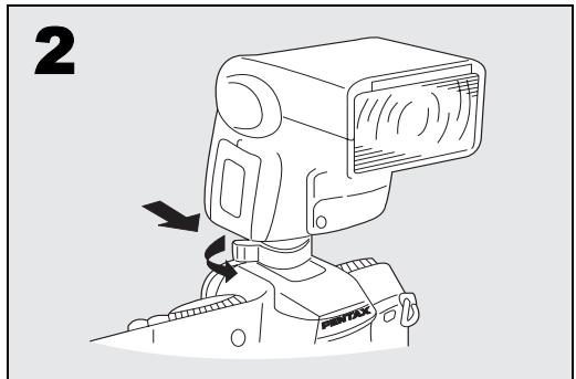 PENTAX AF 360 FGZ - Fixation du flash sur l'appareil - 2