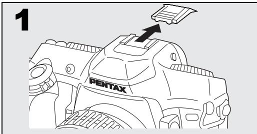 PENTAX AF 360 FGZ - Fixation du flash sur l'appareil - 1