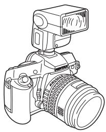 PENTAX AF 360 FGZ - Installation de l'AF360FGZ sur l'appareil pour le flash de contrôle - 1