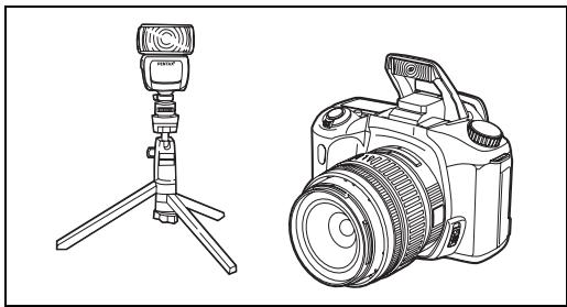 PENTAX AF 360 FGZ - Utilisation de l'AF360FGZ en combinaison avec un flash incorporé - 1
