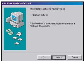 PENTAX OPTIO 50 - Installation sous Mac OS 9.0 - 1