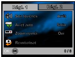 PENTAX OPTIO 50 - Menu de configuration - 1