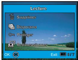 PENTAX OPTIO 50 - Menu lecture - 1