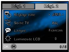 PENTAX OPTIO 50 - Menu de configuration - 3