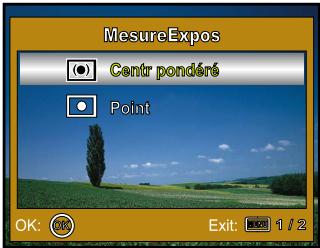 PENTAX OPTIO 50 - Sélectionner le mode mesure - 2