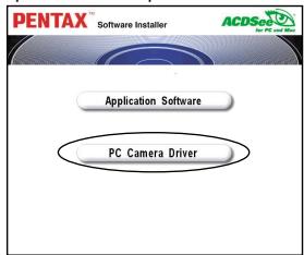 PENTAX OPTIO 50 - Étape 1 : Installer le pilote de la webcam - 2