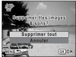 PENTAX OPTIO M30 - Suppression de toutes les images et fichiers son - 2