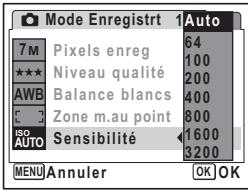 PENTAX OPTIO M30 - Réglage de la sensibilité - 1