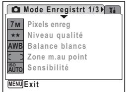 PENTAX OPTIO M30 - Modification de la zone de mise au point - 5