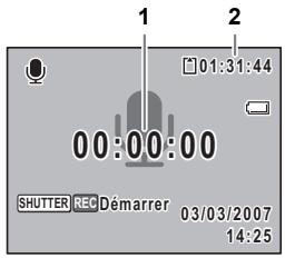 PENTAX OPTIO M30 - Enregistrement de son (mode enregistrement vocal) - 2