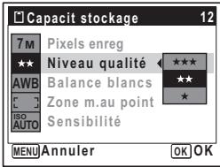 PENTAX OPTIO M30 - Sélection du niveau de qualité - 1