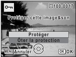 PENTAX OPTIO M30 - Protection des images et des fichiers son contre la suppression (protéger) - 2