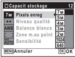 PENTAX OPTIO M30 - Appuyez sur le bouton MENU. - 2