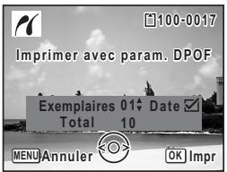 PENTAX OPTIO M30 - Impression à l'aide des réglages DPOF - 1