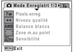PENTAX OPTIO M30 - Sélection des pixels enregistrés pour les séquences vidéo - 4