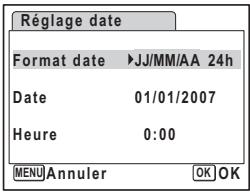 PENTAX OPTIO M30 - Changement de la date et de l'heure - 1