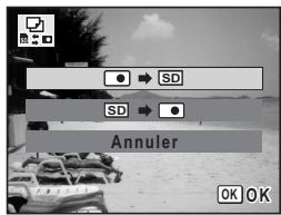 PENTAX OPTIO M30 - Copie de fichiers de la mémoire intégrée vers la carte mémoire SD - 1
