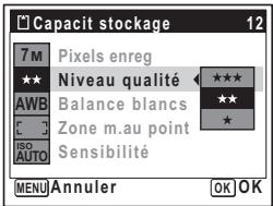 PENTAX OPTIO M30 - Réglage à l'aide des menus - 3