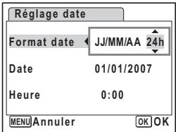 PENTAX OPTIO M30 - Changement de la date et de l'heure - 3