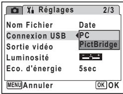 PENTAX OPTIO M30 - Changement du mode de connexion USB - 2