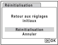 PENTAX OPTIO M30 - Réinitialisation des réglages par défaut (Réinitialisation) - 1
