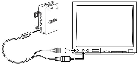 PENTAX OPTIO S - Visualisation des images sur écran de téléviseur - 1