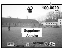 PENTAX OPTIO S - Effacement d'une seule image ou d'un seul message vocal - 1