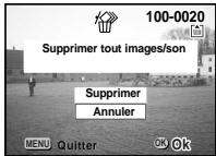 PENTAX OPTIO S - Effacement de toutes les images - 2
