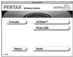 PENTAX OPTIO S - Installation du logiciel - 2