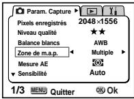 PENTAX OPTIO S - Changement de la zone de mise au point (Zone m.a.p.) - 1