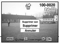 PENTAX OPTIO S - Effacement d'un seul message vocal - 2