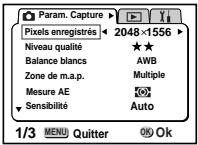 PENTAX OPTIO S - Sélection des pixels enregistrés - 1