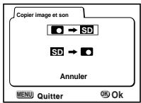 PENTAX OPTIO S - Copie de la carte mémoire SD/MultiMediaCard vers la mémoire intégrée - 1