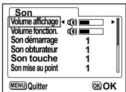 PENTAX OPTIO S4I - Modification du volume - 1