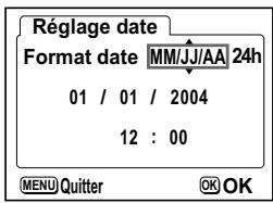 PENTAX OPTIO S4I - Réglage de la date et de l'heure - 1