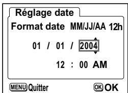 PENTAX OPTIO S4I - Réglage de la date et de l'heure - 5