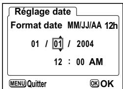 PENTAX OPTIO S4I - Réglage de la date et de l'heure - 4
