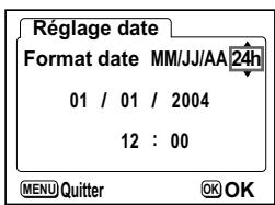 PENTAX OPTIO S4I - Réglage de la date et de l'heure - 2
