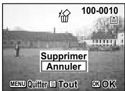 PENTAX OPTIO S4I - Suppression d'une seule image ou d'un seul message vocal - 2