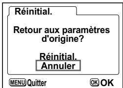 PENTAX OPTIO S4I - Réinitialisation des régles par défaut - 1
