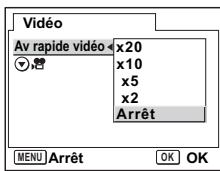 Av rapide vidéo x20 x10 x5 x2 Arrêt MENU Arrêt OK OK