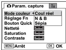 Param. capture Mode couleur