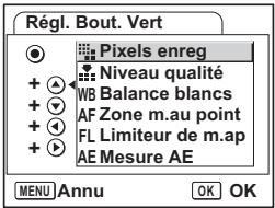PENTAX OPTIO S6 - Enregistrement de fonctions fréquement utilisées (Réglage Fn) - 3