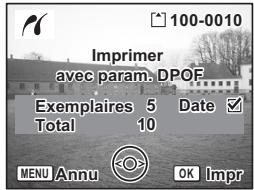 PENTAX OPTIO S6 - Impression à l'aide des réglages DPOF - 1