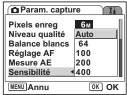 PENTAX OPTIO S6 - Réglage de la sensibilité - 2