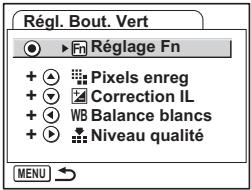 PENTAX OPTIO S6 - Enregistrement de fonctions fréquement utilisées (Réglage Fn) - 2